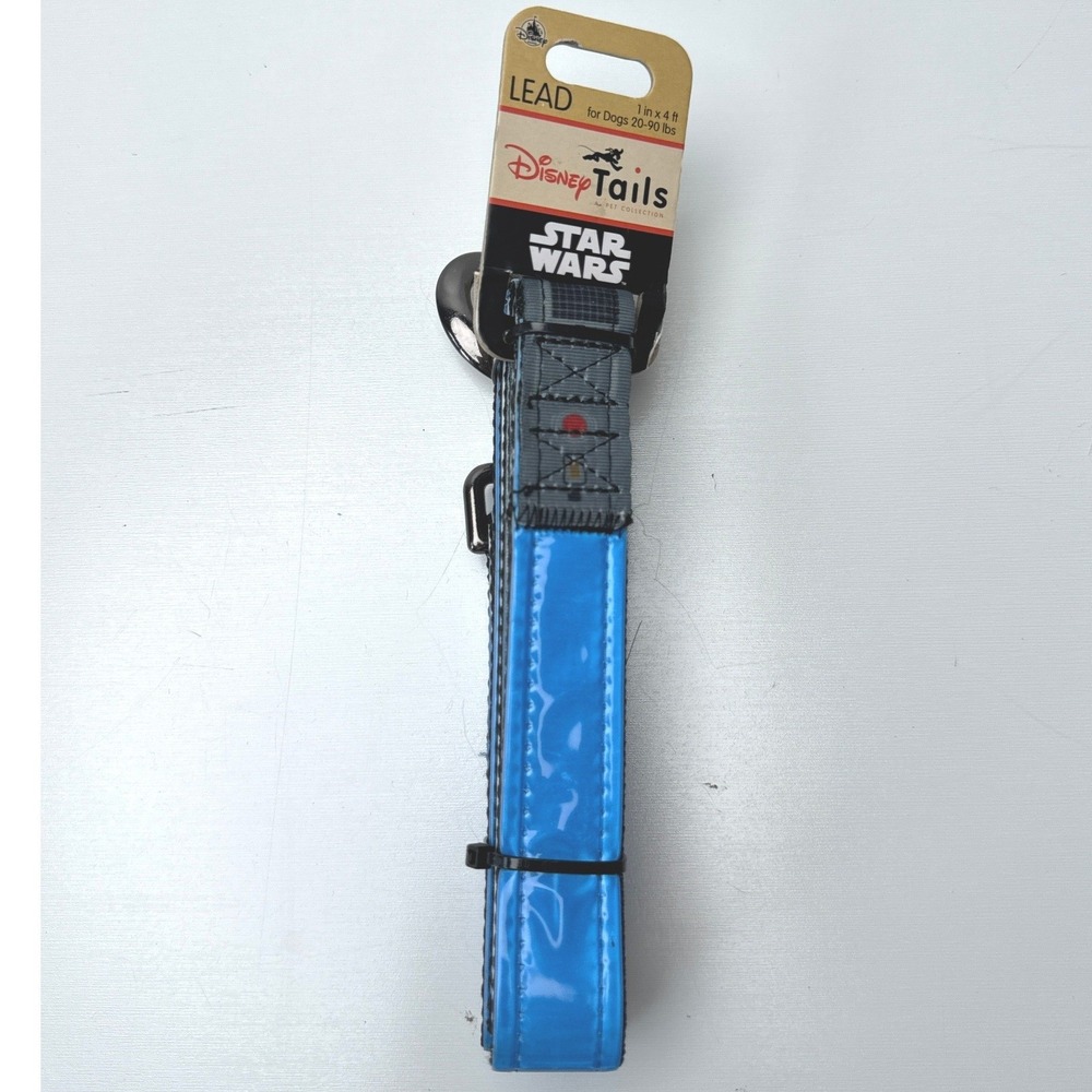 Disney Tails Star Wars Lightsaber Blue Dog Lead Leash 1in x 4ft 20-90 lbs NWT